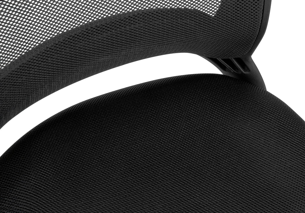 OFFICE CHAIR - BLACK MESH MID-BACK / MULTI-POSITION