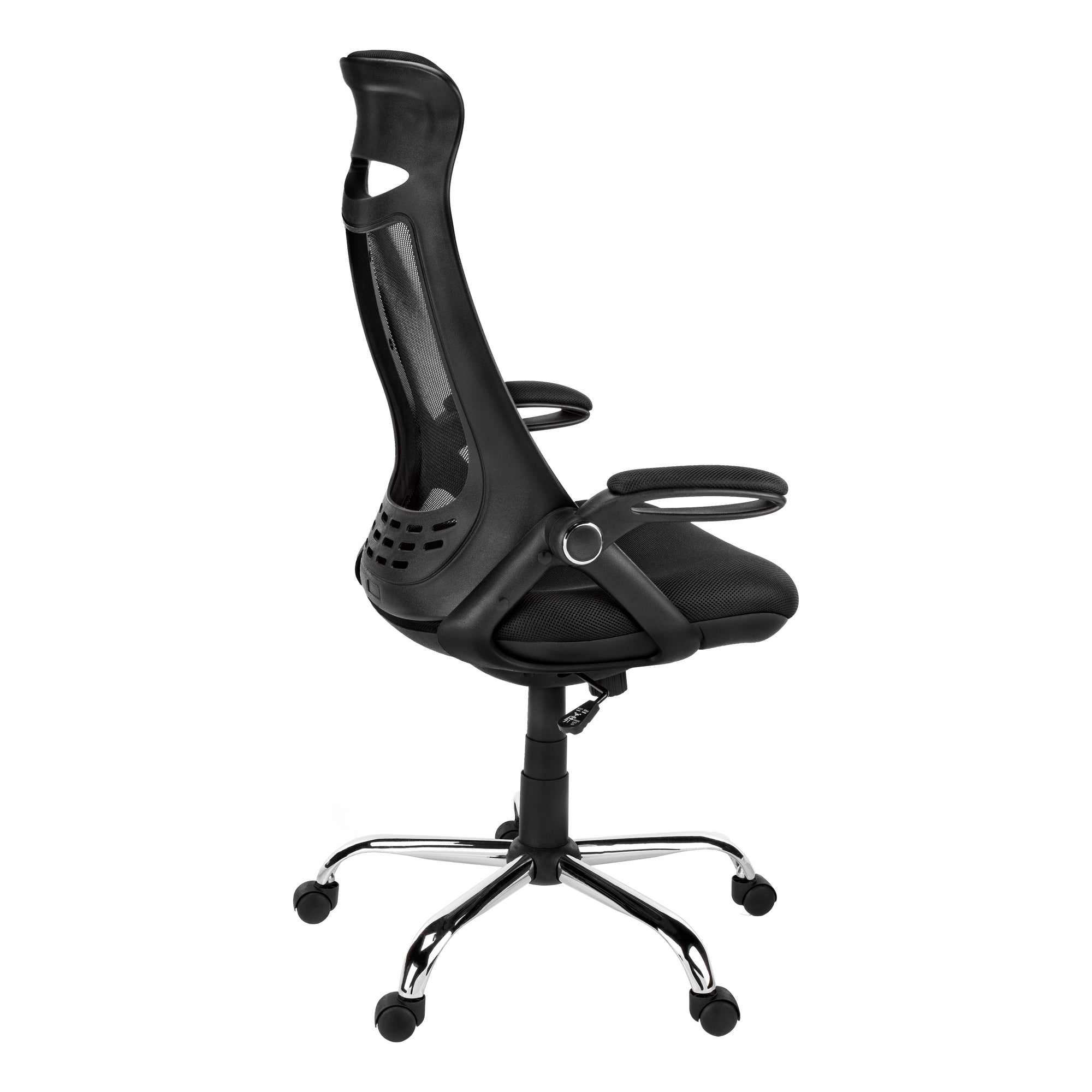 OFFICE CHAIR - BLACK MESH / CHROME HIGH-BACK EXECUTIVE
