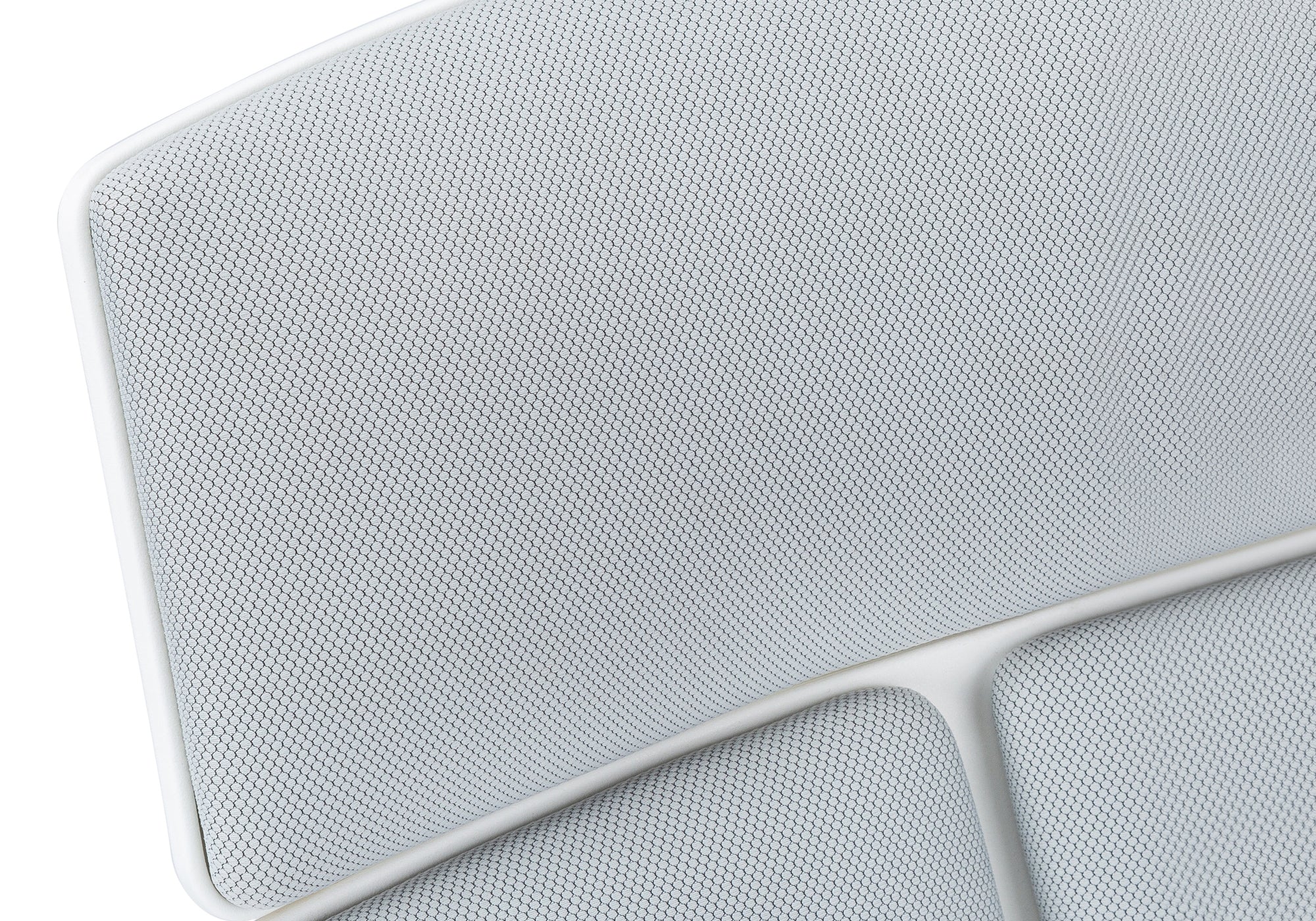 OFFICE CHAIR - WHITE / GREY FABRIC / HIGH BACK EXECUTIVE