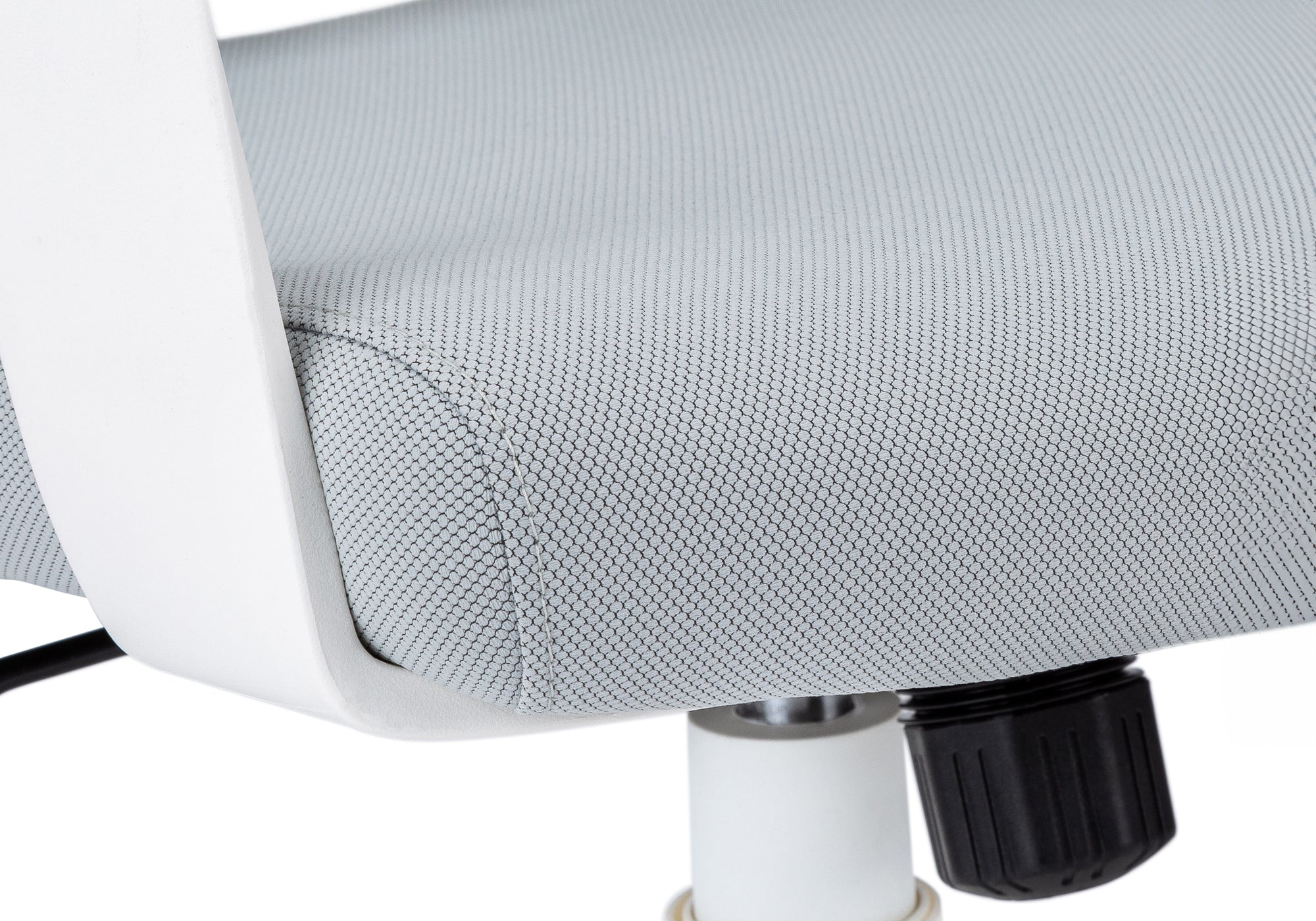 OFFICE CHAIR - WHITE / GREY FABRIC / HIGH BACK EXECUTIVE