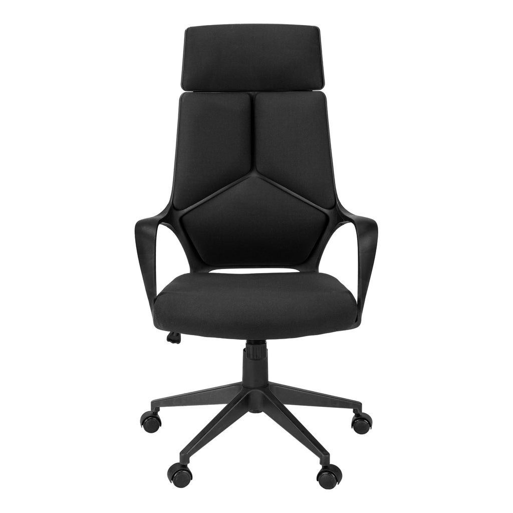 OFFICE CHAIR - BLACK / BLACK FABRIC / HIGH BACK EXECUTIVE