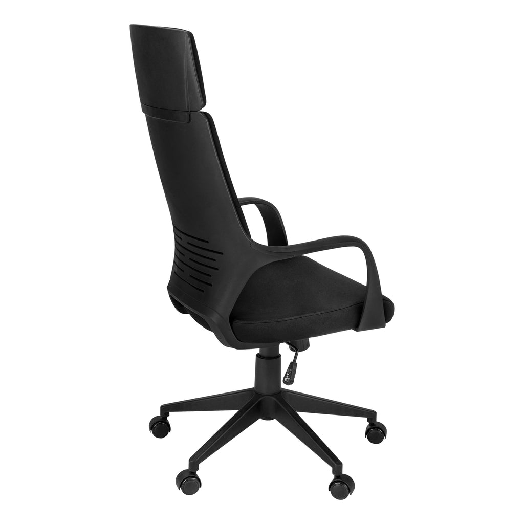 OFFICE CHAIR - BLACK / BLACK FABRIC / HIGH BACK EXECUTIVE