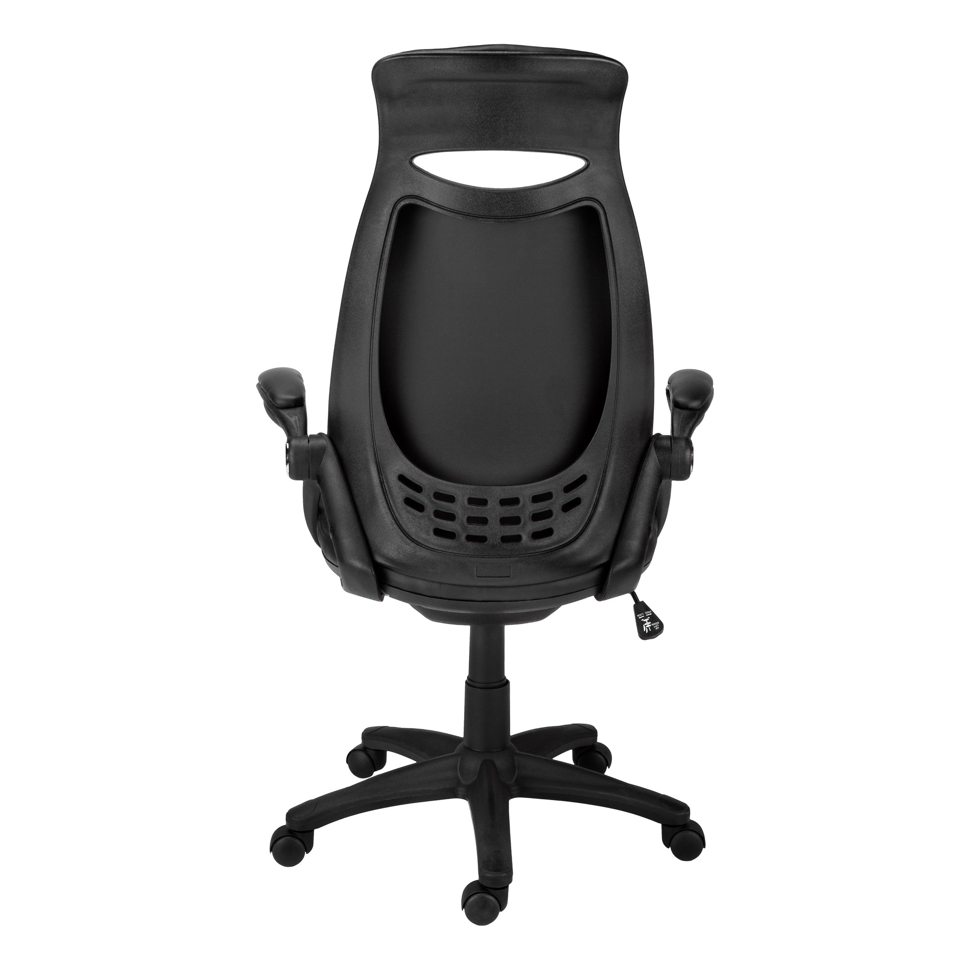 OFFICE CHAIR - BLACK LEATHER-LOOK / MULTI POSITION