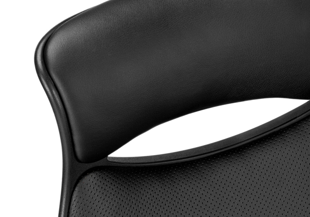 OFFICE CHAIR - BLACK LEATHER-LOOK / MULTI POSITION