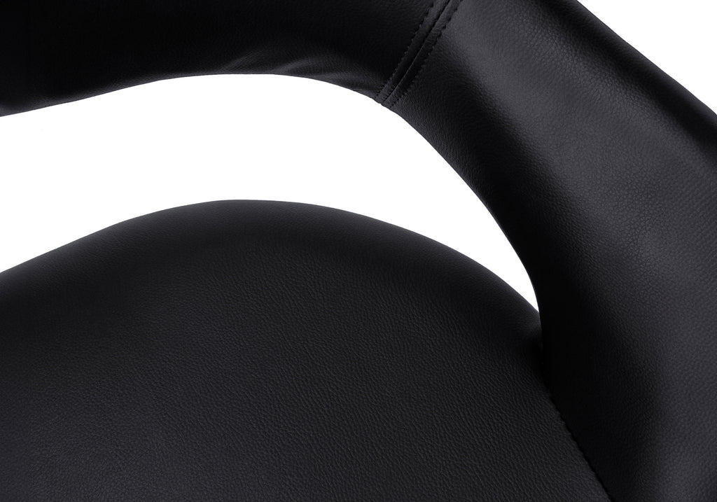 OFFICE CHAIR - BLACK / CHROME METAL HYDRAULIC LIFT BASE