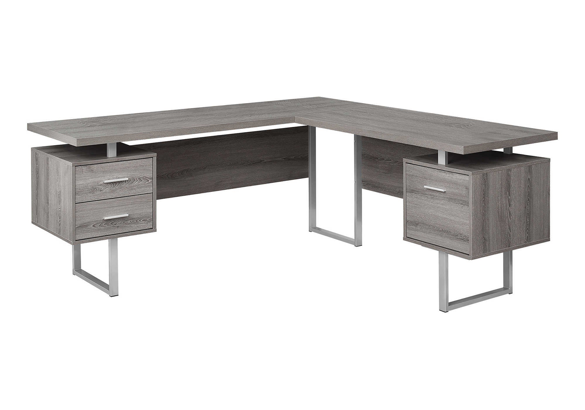 COMPUTER DESK - 70""L / DARK TAUPE LEFT OR RIGHT FACING