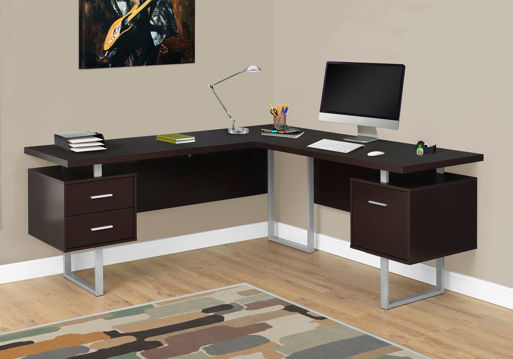 COMPUTER DESK - 70""L / ESPRESSO LEFT OR RIGHT FACING