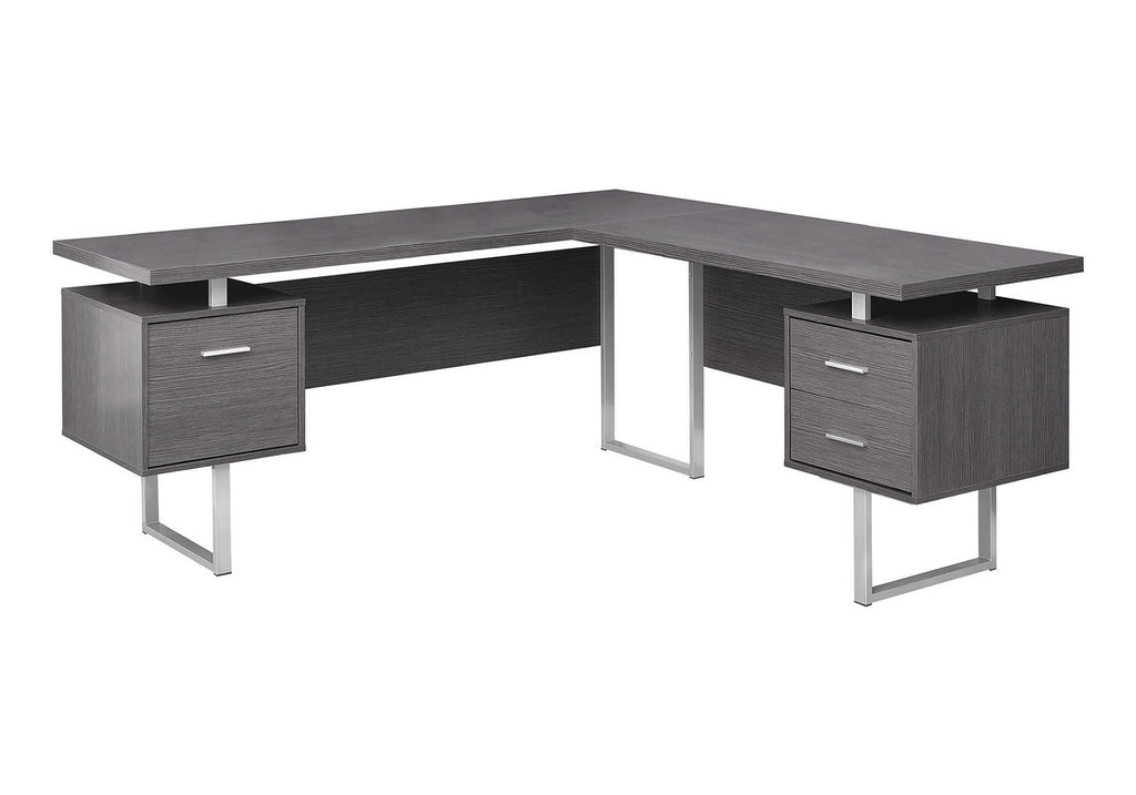 COMPUTER DESK - 70""L / GREY LEFT OR RIGHT FACING