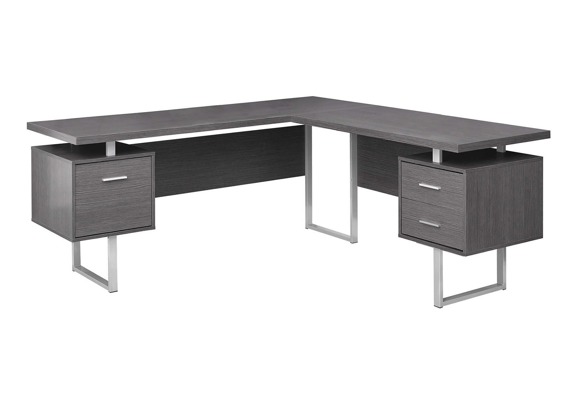 COMPUTER DESK - 70""L / GREY LEFT OR RIGHT FACING