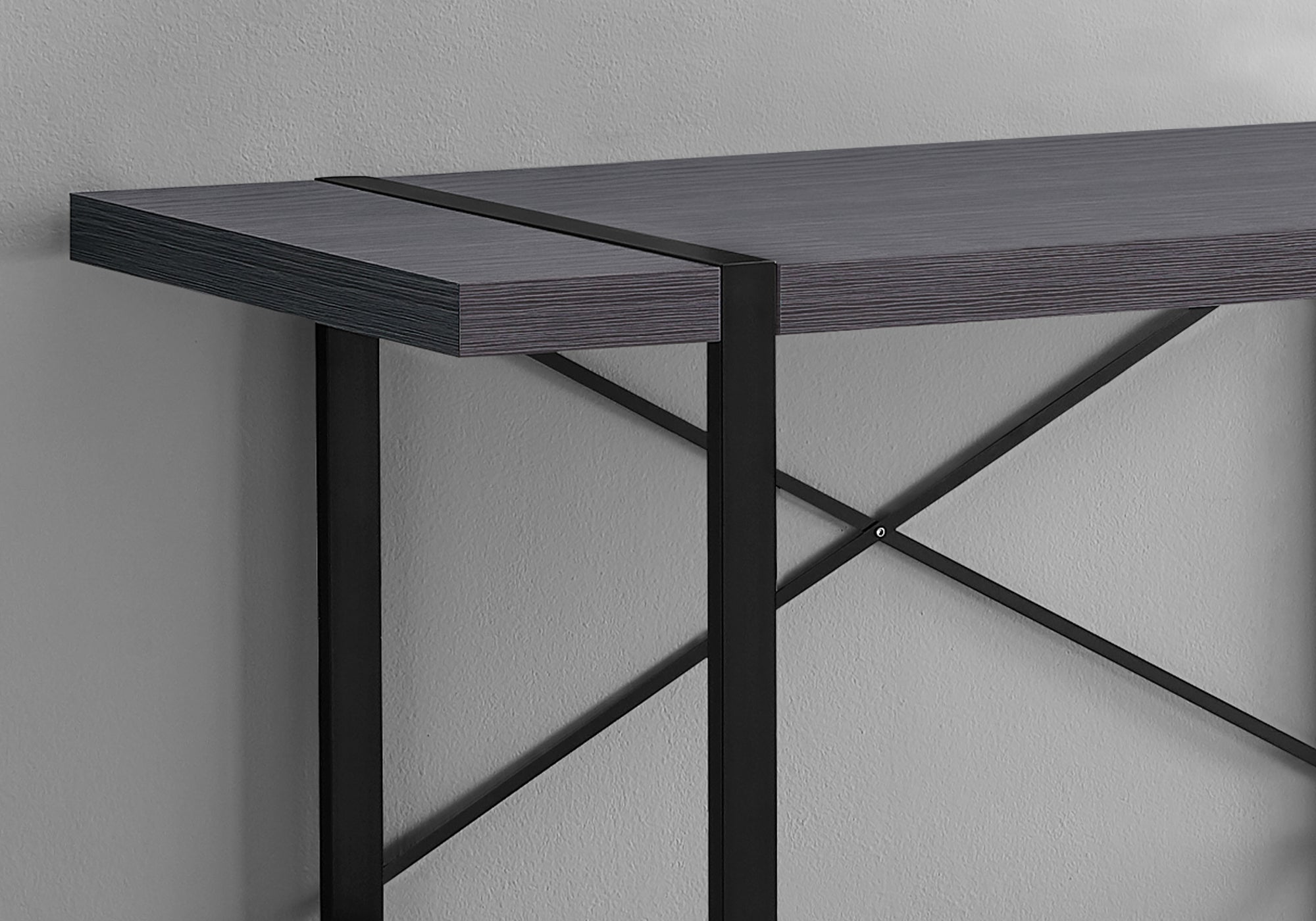 COMPUTER DESK - 48""L / GREY / BLACK METAL