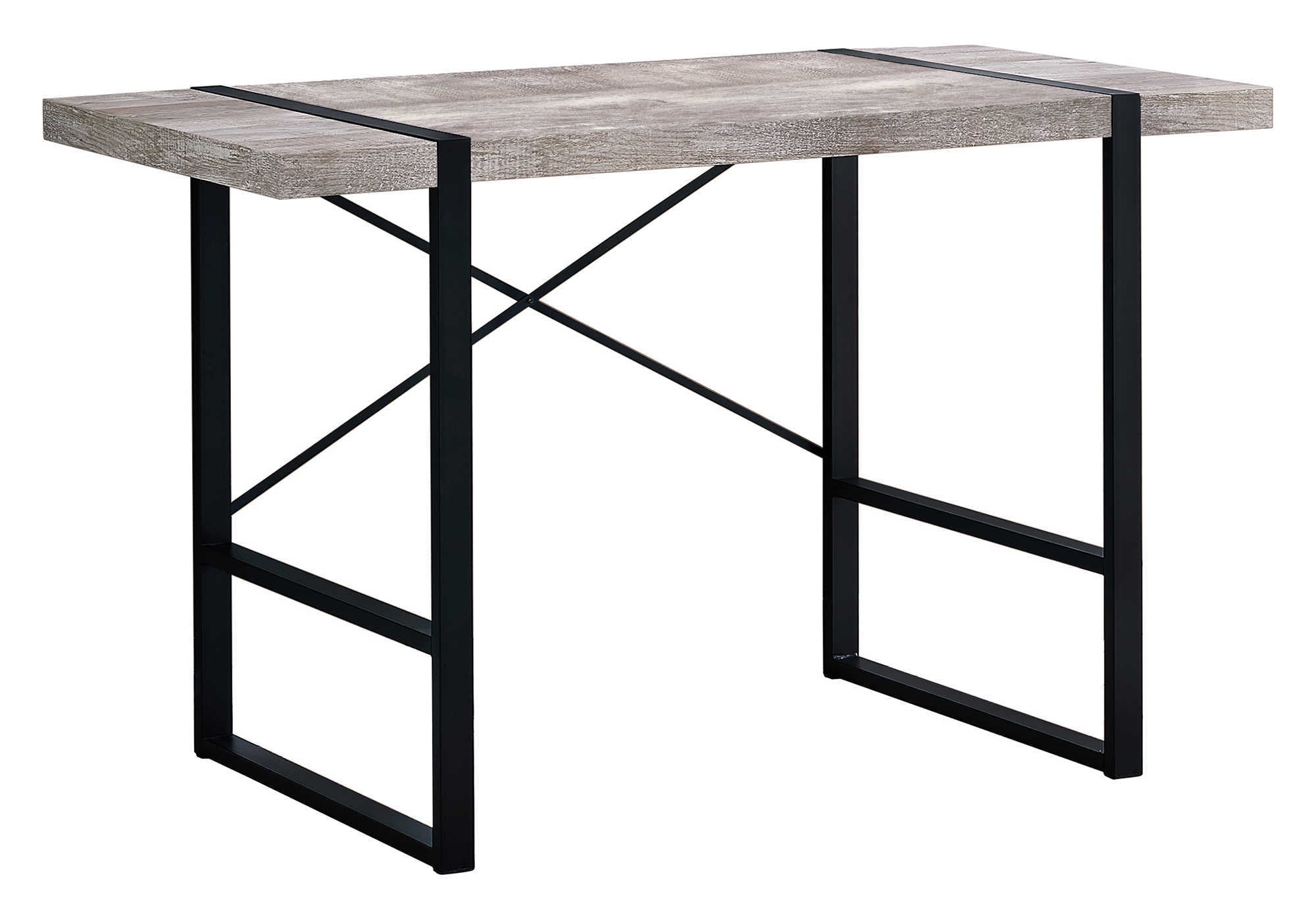 COMPUTER DESK - 48""L / TAUPE RECLAIMED WOOD / BLACK METAL