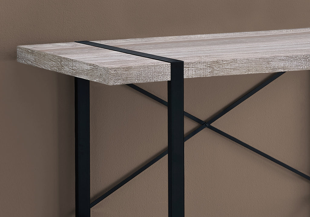 COMPUTER DESK - 48""L / TAUPE RECLAIMED WOOD / BLACK METAL