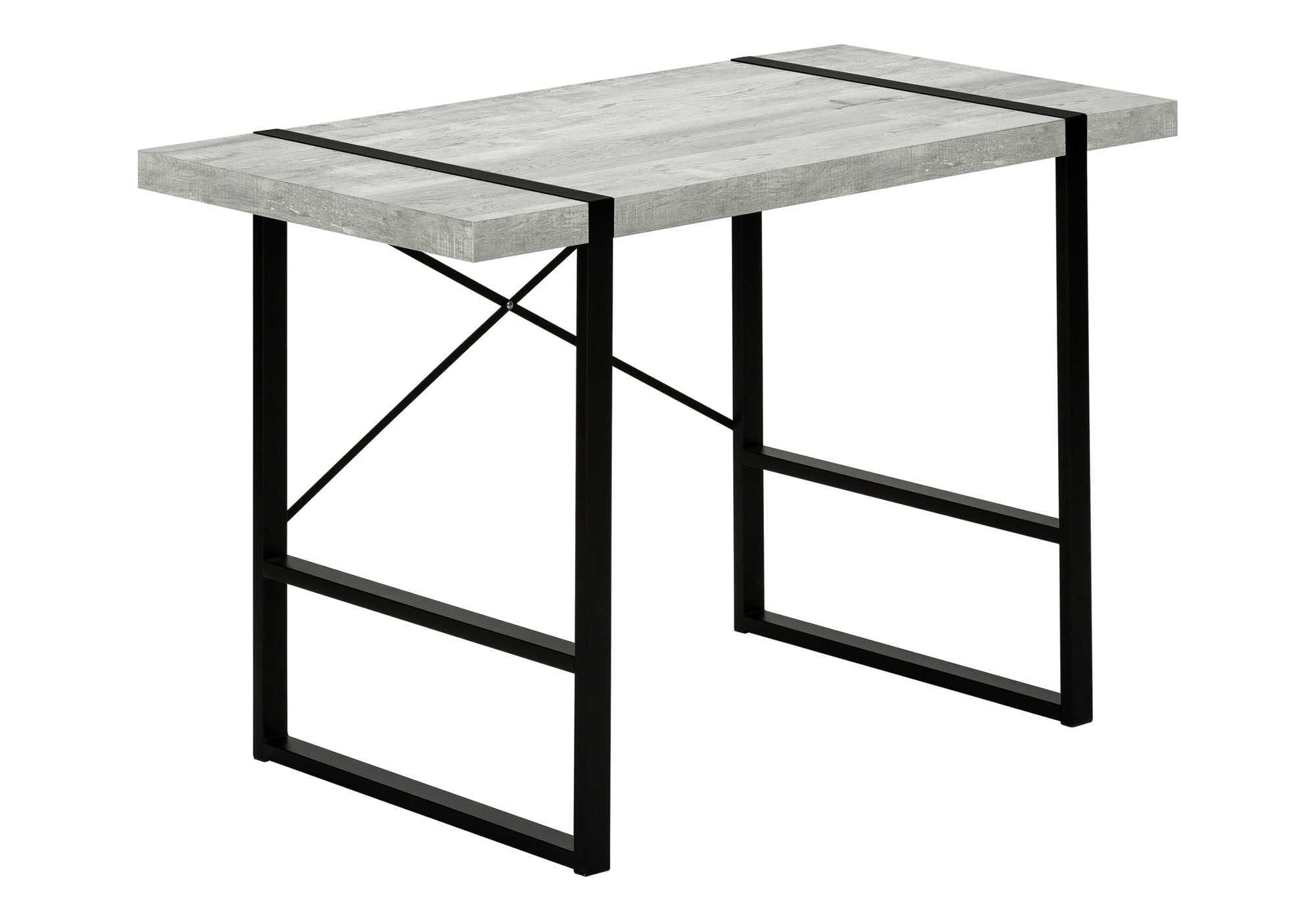 COMPUTER DESK - 48""L / GREY RECLAIMED WOOD / BLACK METAL