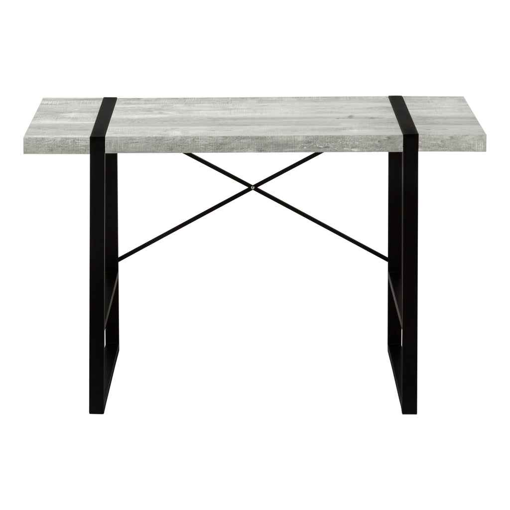 COMPUTER DESK - 48""L / GREY RECLAIMED WOOD / BLACK METAL