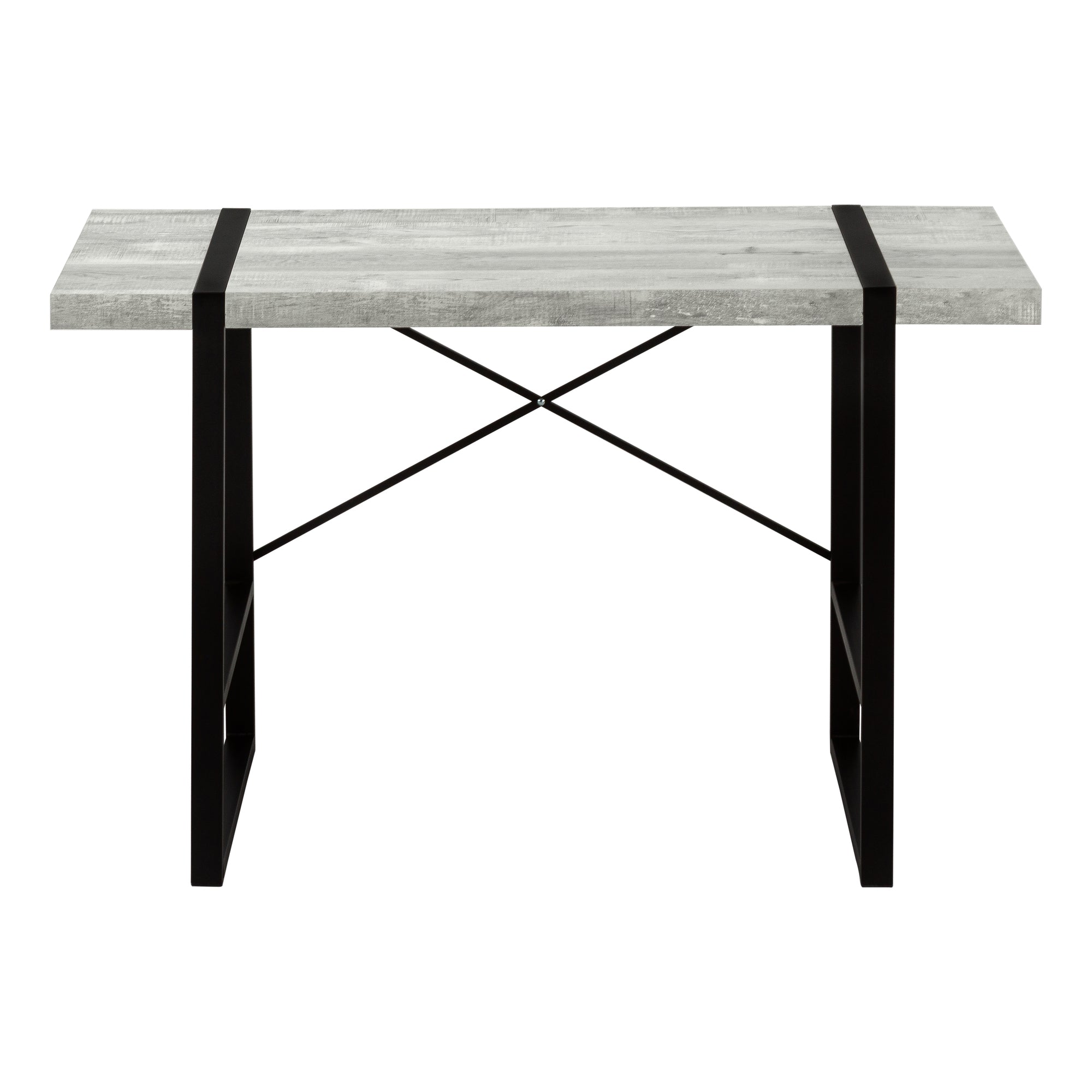 COMPUTER DESK - 48""L / GREY RECLAIMED WOOD / BLACK METAL