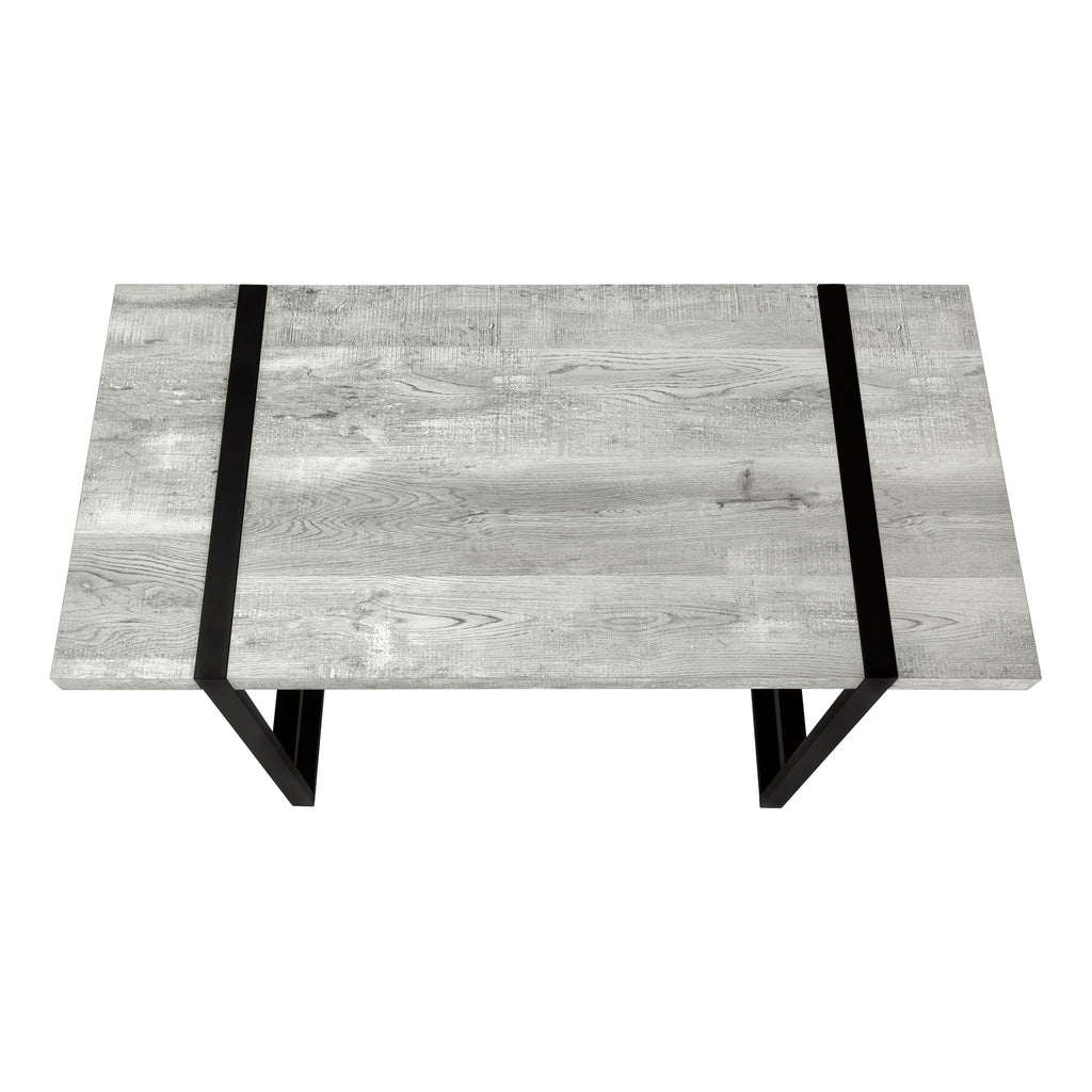 COMPUTER DESK - 48""L / GREY RECLAIMED WOOD / BLACK METAL
