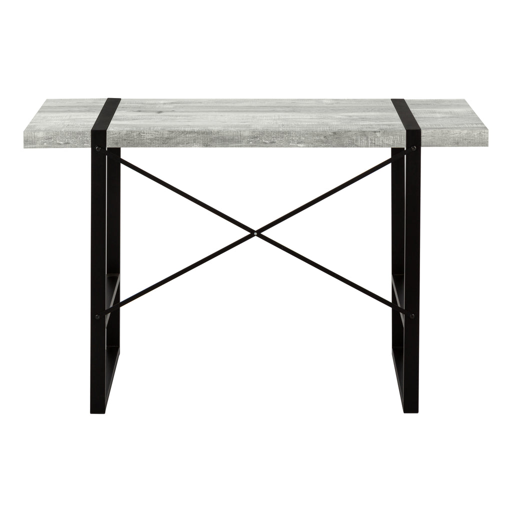 COMPUTER DESK - 48""L / GREY RECLAIMED WOOD / BLACK METAL