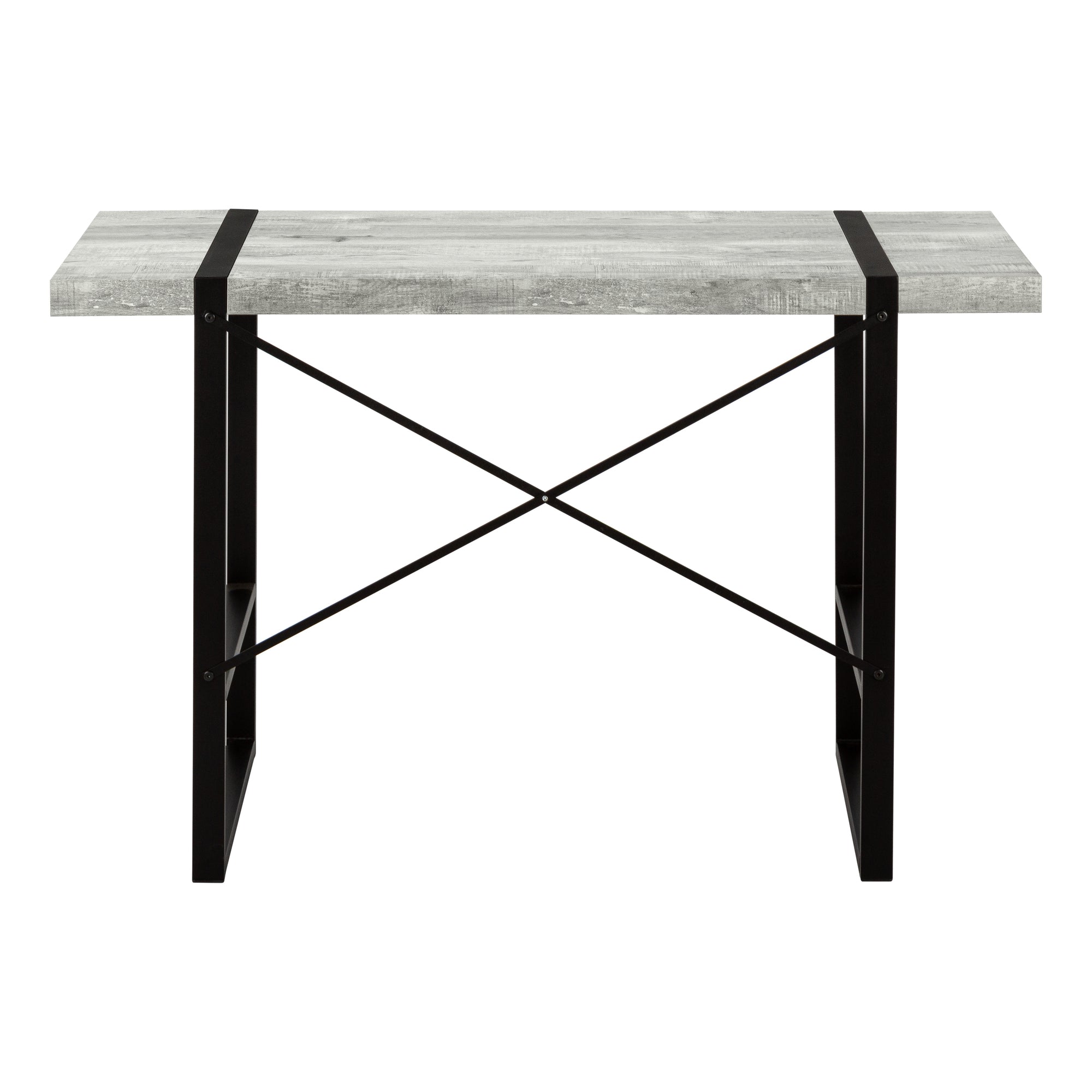 COMPUTER DESK - 48""L / GREY RECLAIMED WOOD / BLACK METAL
