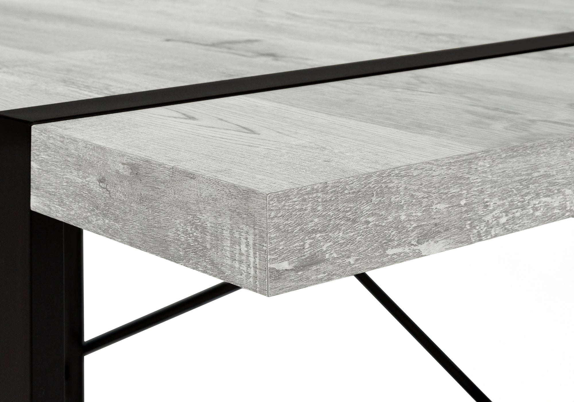 COMPUTER DESK - 48""L / GREY RECLAIMED WOOD / BLACK METAL