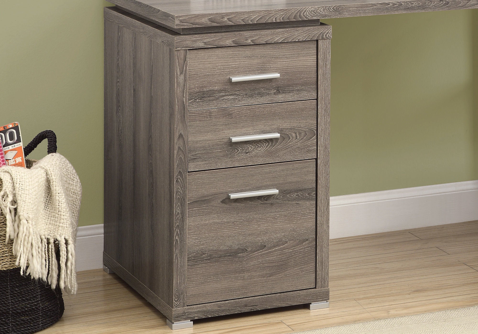 COMPUTER DESK - DARK TAUPE LEFT OR RIGHT FACING CORNER