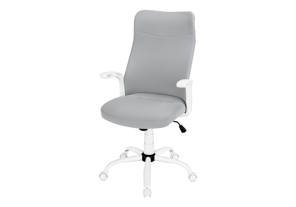OFFICE CHAIR - WHITE / GREY FABRIC / MULTI POSITION