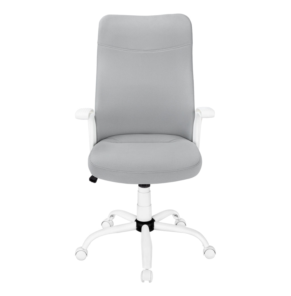 OFFICE CHAIR - WHITE / GREY FABRIC / MULTI POSITION