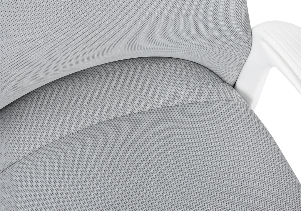 OFFICE CHAIR - WHITE / GREY FABRIC / MULTI POSITION