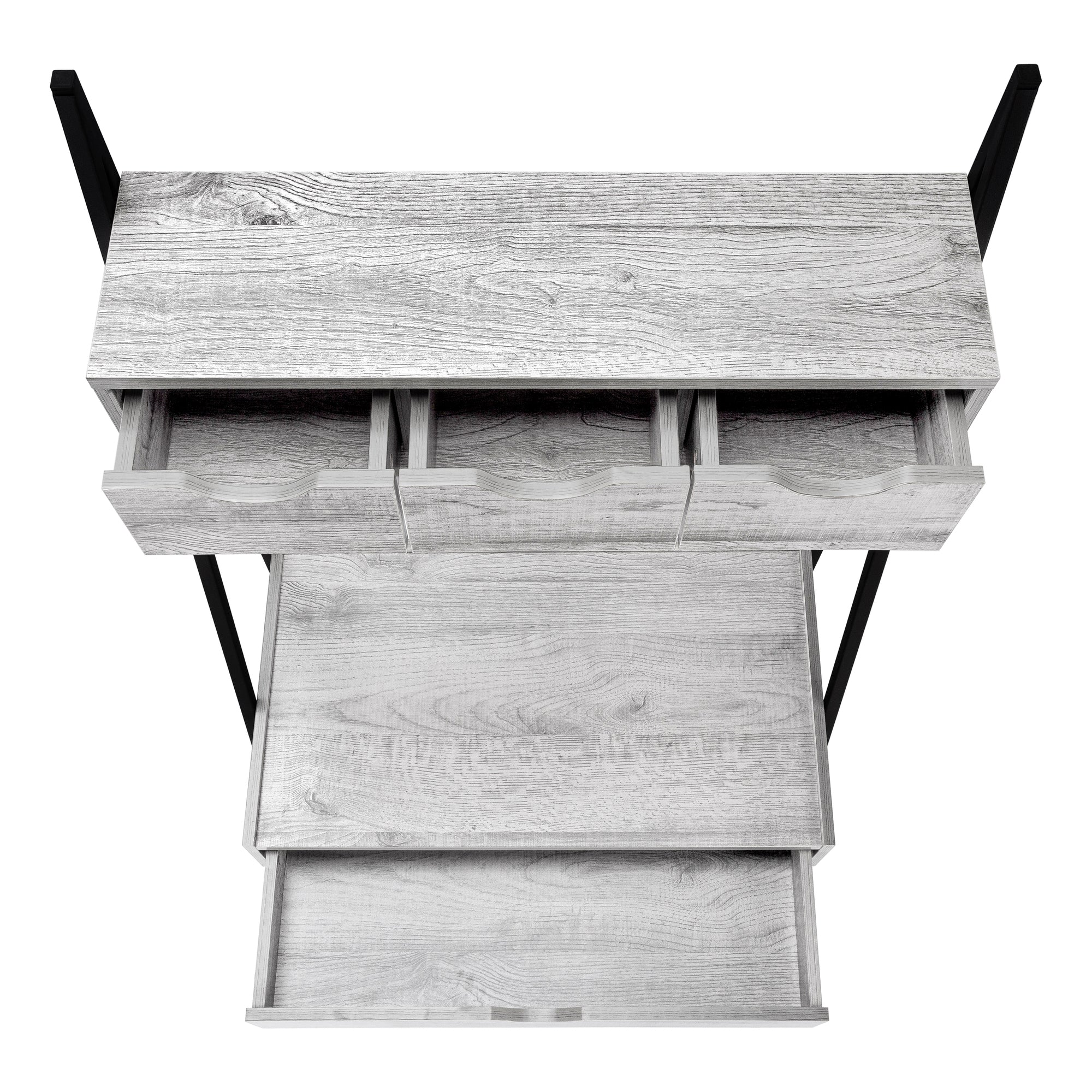 COMPUTER DESK - 32""L / GREY / BLACK METAL