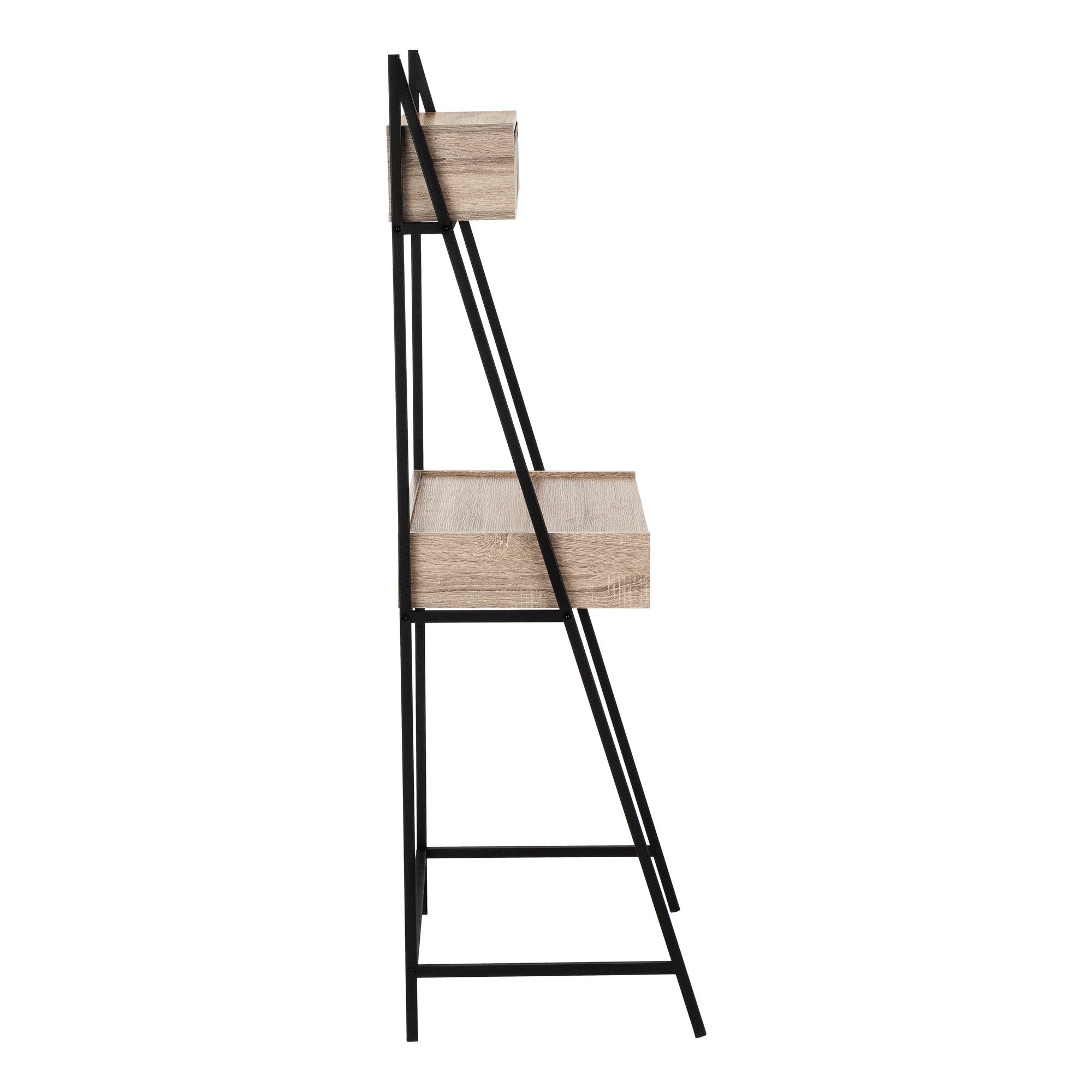 COMPUTER DESK - 32""L / DARK TAUPE / BLACK METAL