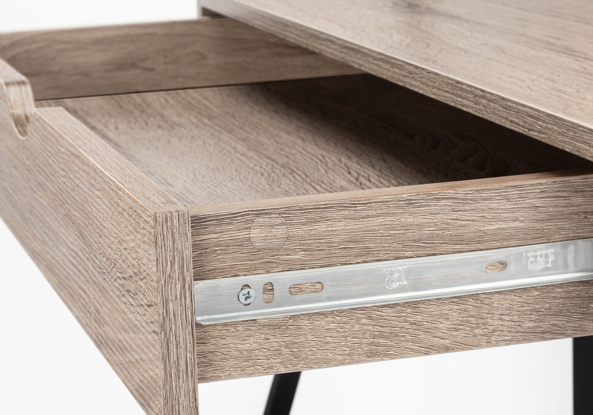 COMPUTER DESK - 32""L / DARK TAUPE / BLACK METAL