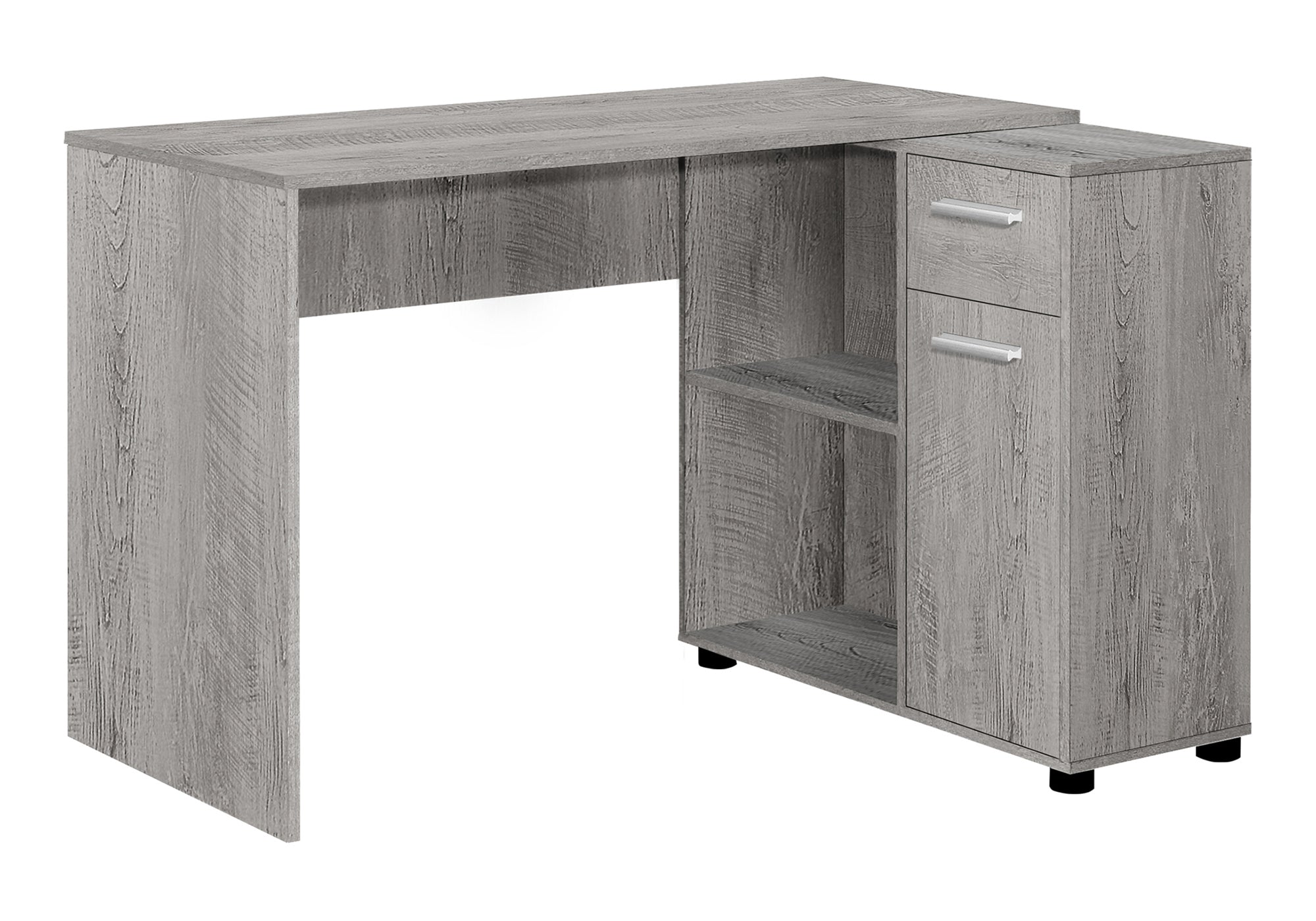 COMPUTER DESK - 46""L / INDUSTRIAL GREY / STORAGE CABINET