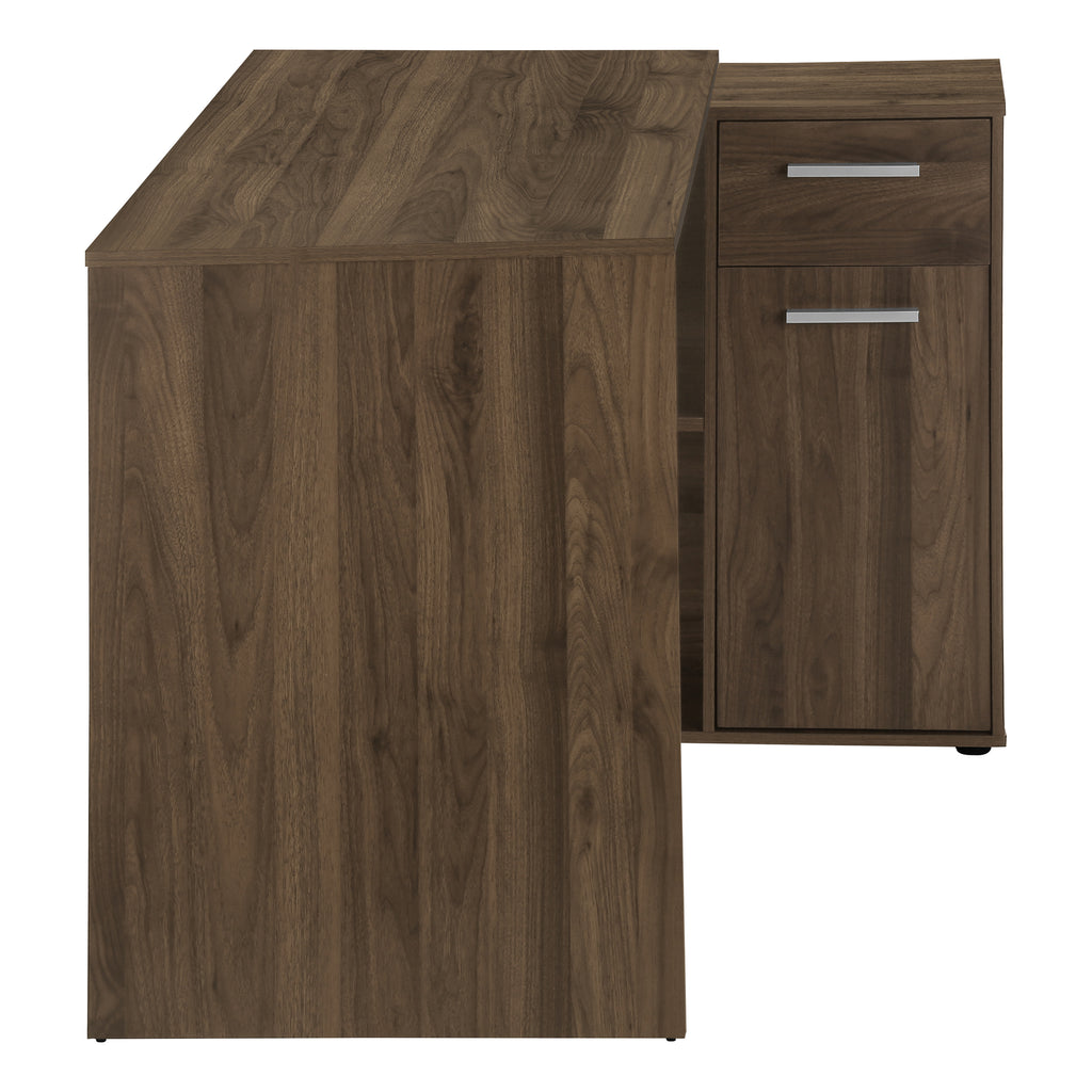 COMPUTER DESK - 46""L / DARK WALNUT / STORAGE CABINET