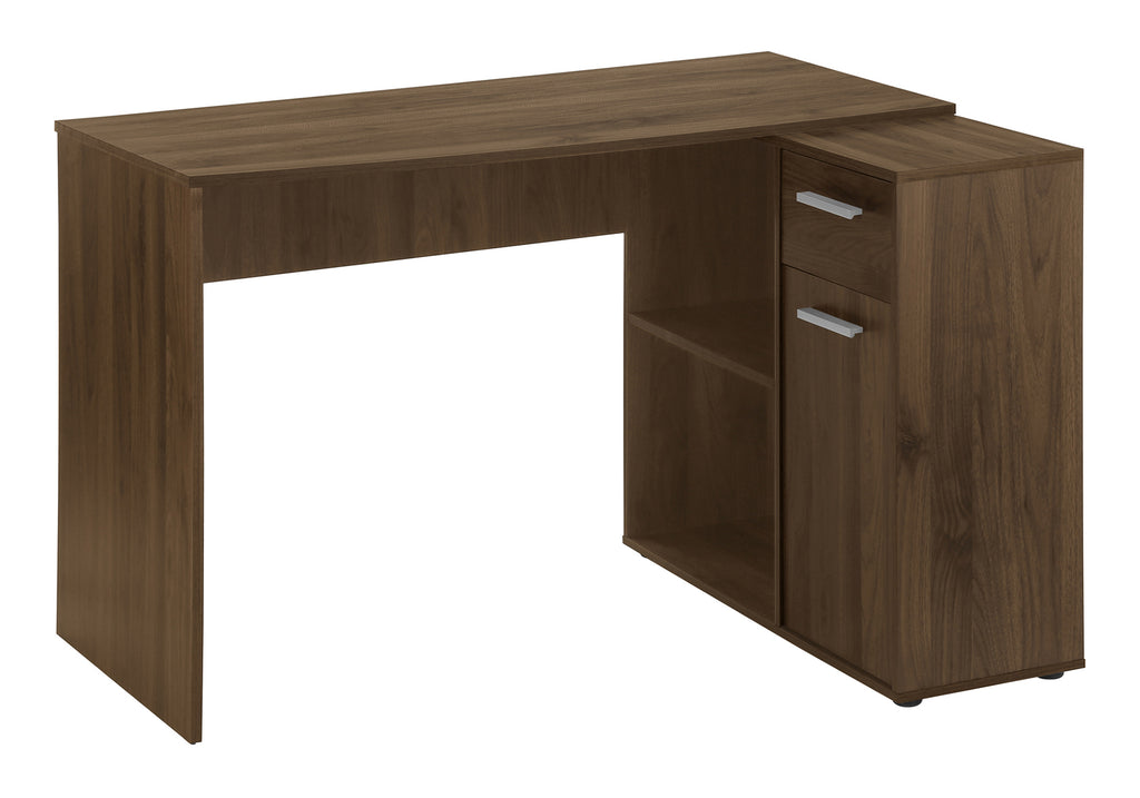 COMPUTER DESK - 46""L / DARK WALNUT / STORAGE CABINET