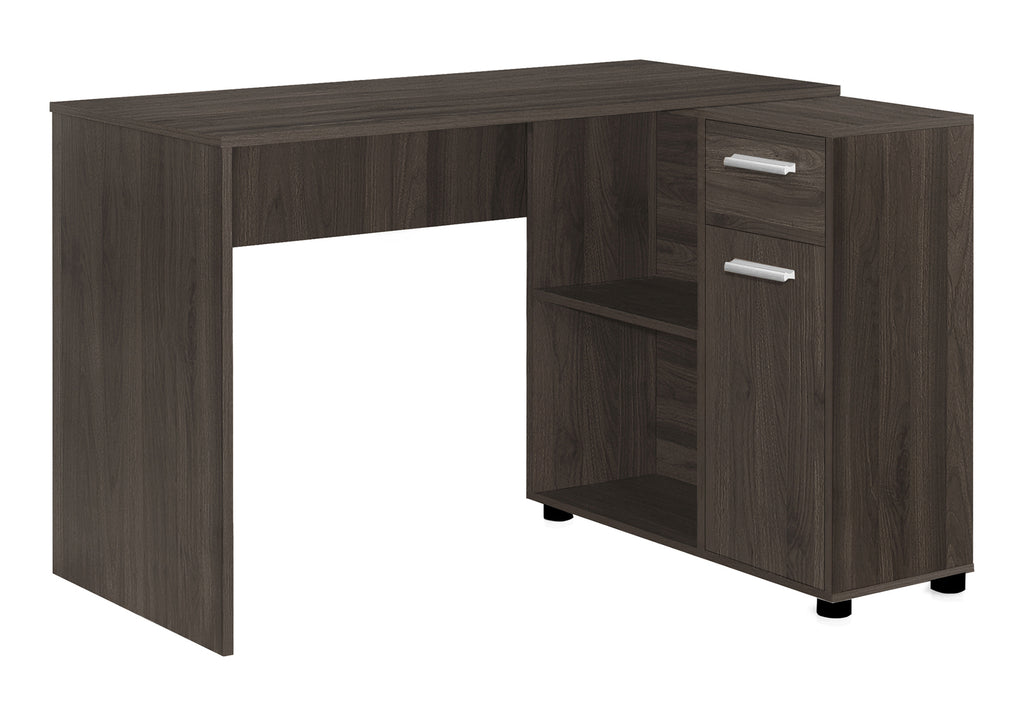 COMPUTER DESK - 46""L / BROWN OAK / STORAGE CABINET