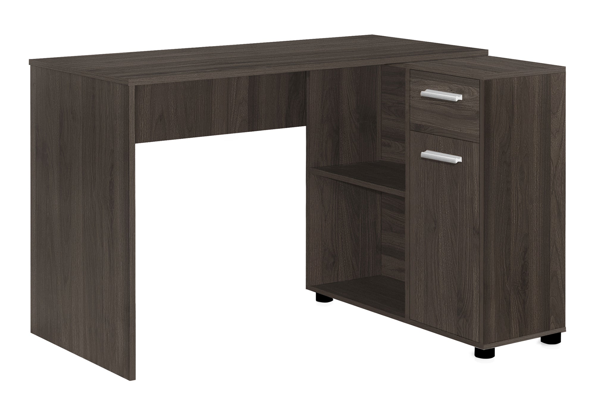 COMPUTER DESK - 46""L / BROWN OAK / STORAGE CABINET