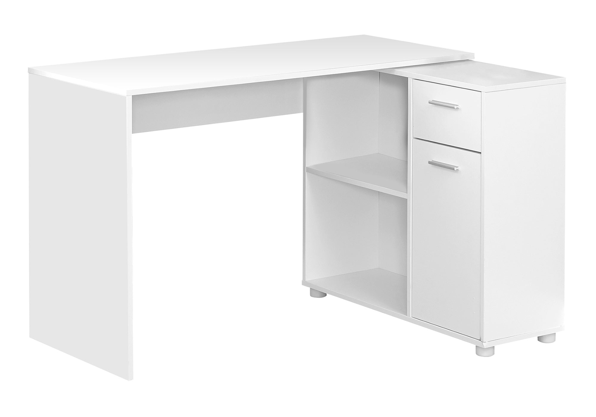 COMPUTER DESK - 46""L / WHITE WITH A STORAGE CABINET