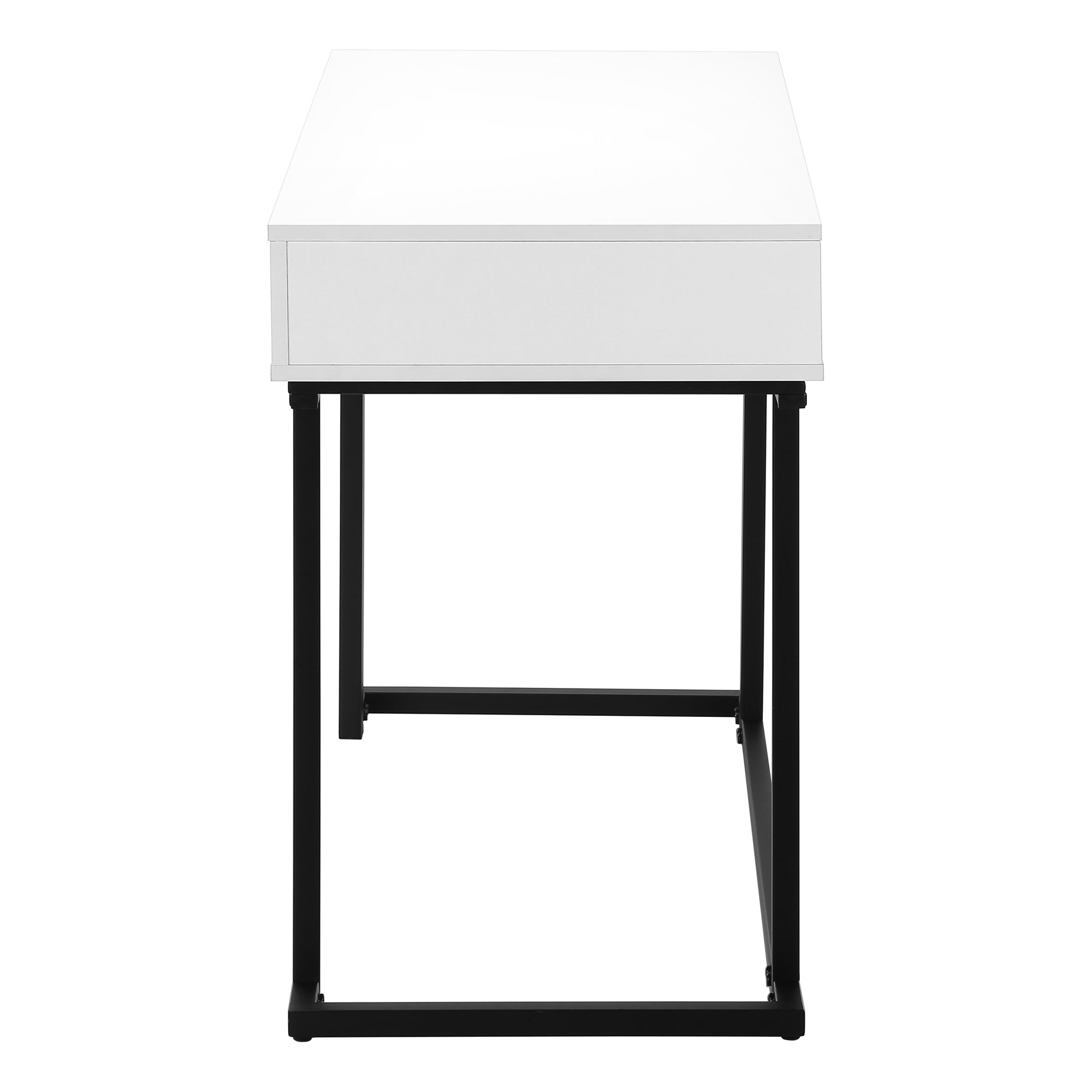 COMPUTER DESK - 42""L / WHITE / BLACK METAL