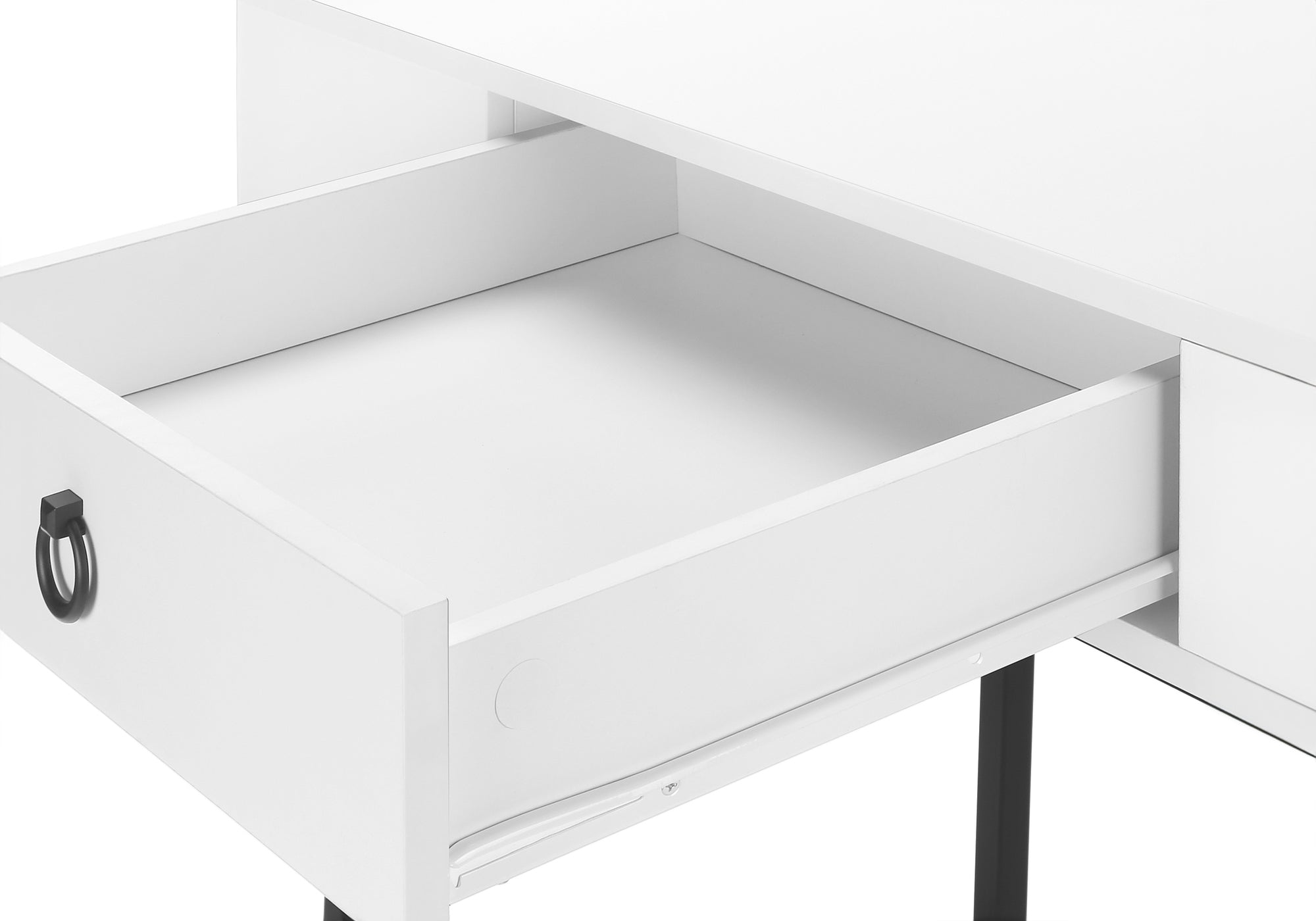 COMPUTER DESK - 42""L / WHITE / BLACK METAL