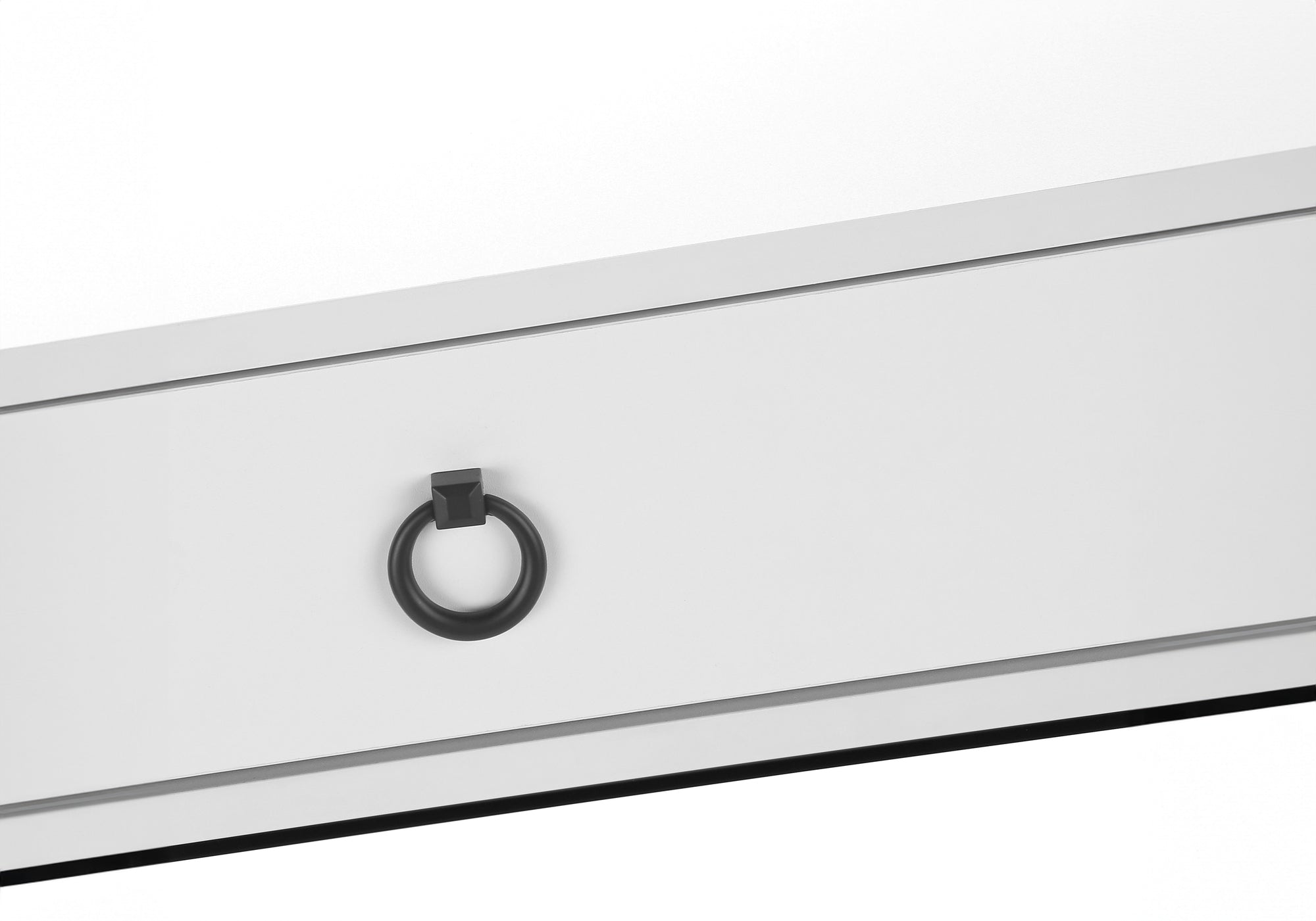 COMPUTER DESK - 42""L / WHITE / BLACK METAL