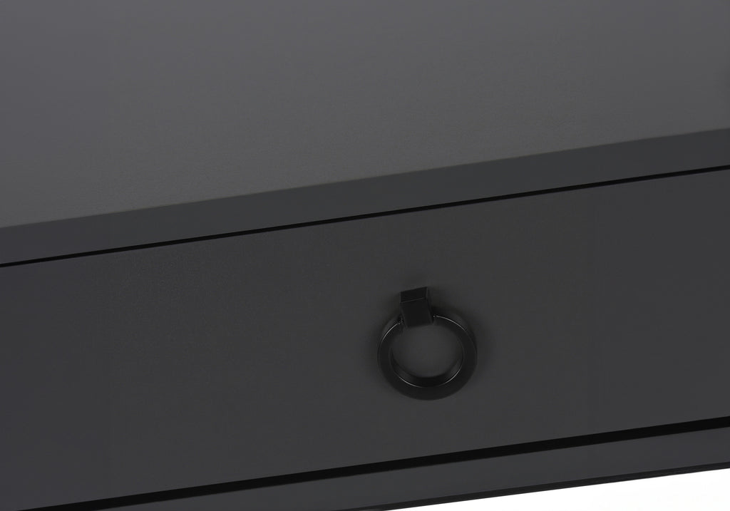 COMPUTER DESK - 42""L / MODERN GREY / BLACK METAL