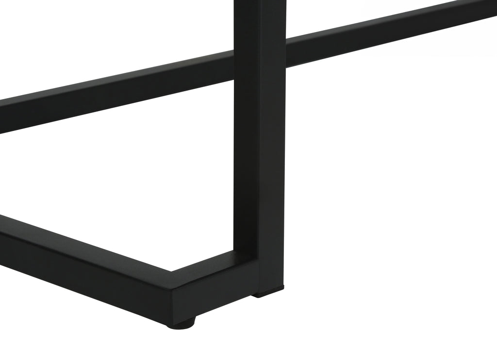 COMPUTER DESK - 42""L / MODERN GREY / BLACK METAL