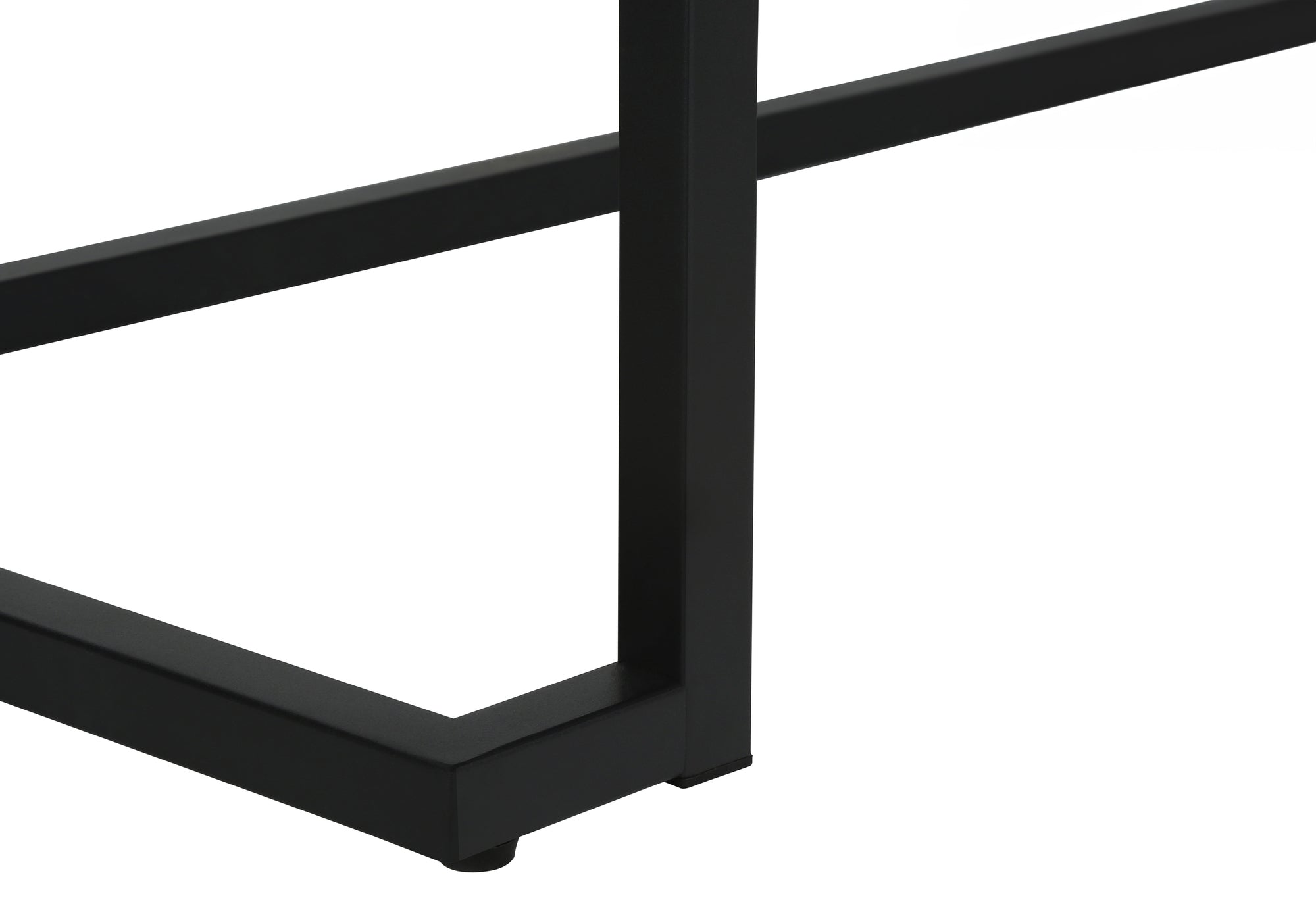 COMPUTER DESK - 42""L / MODERN GREY / BLACK METAL