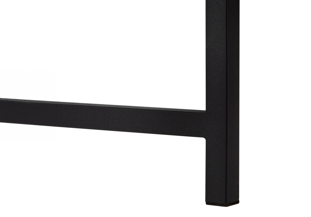 COMPUTER DESK - 58""L / ESPRESSO TOP / BLACK METAL CORNER