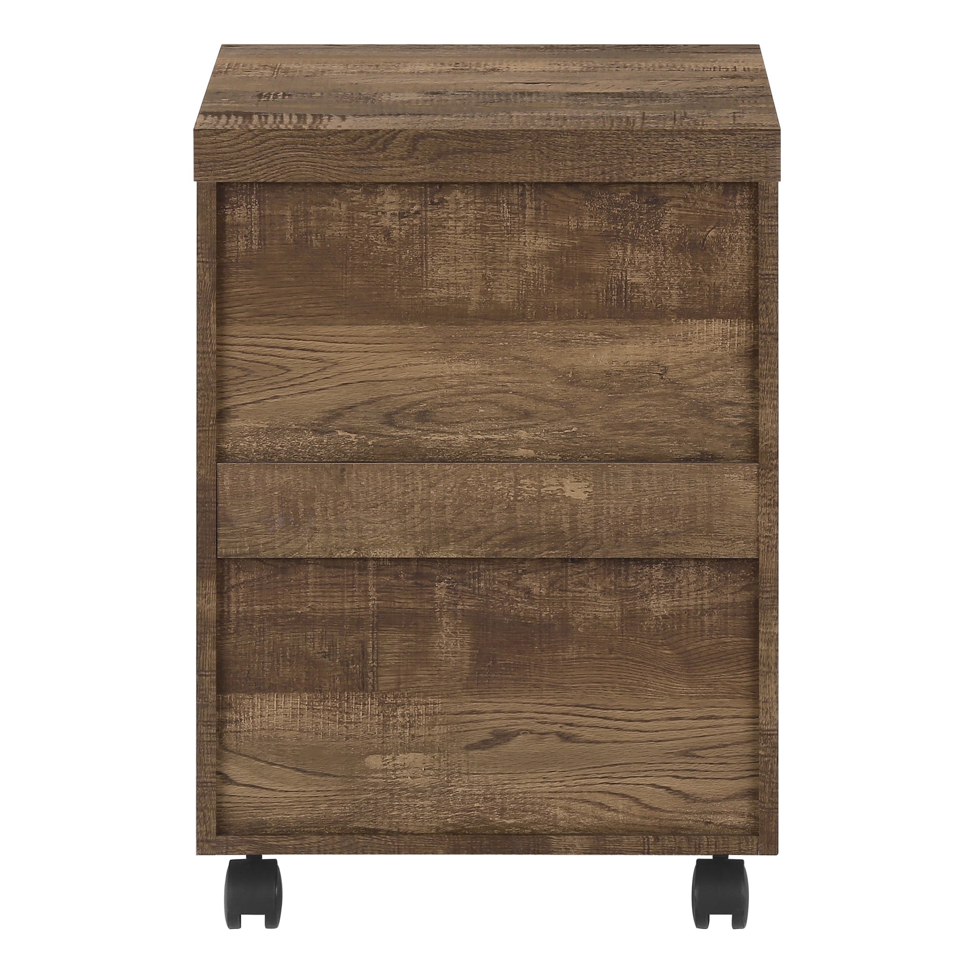 FILING CABINET - 3 DRAWER / BROWN RECLAIMED WOOD/ CASTORS