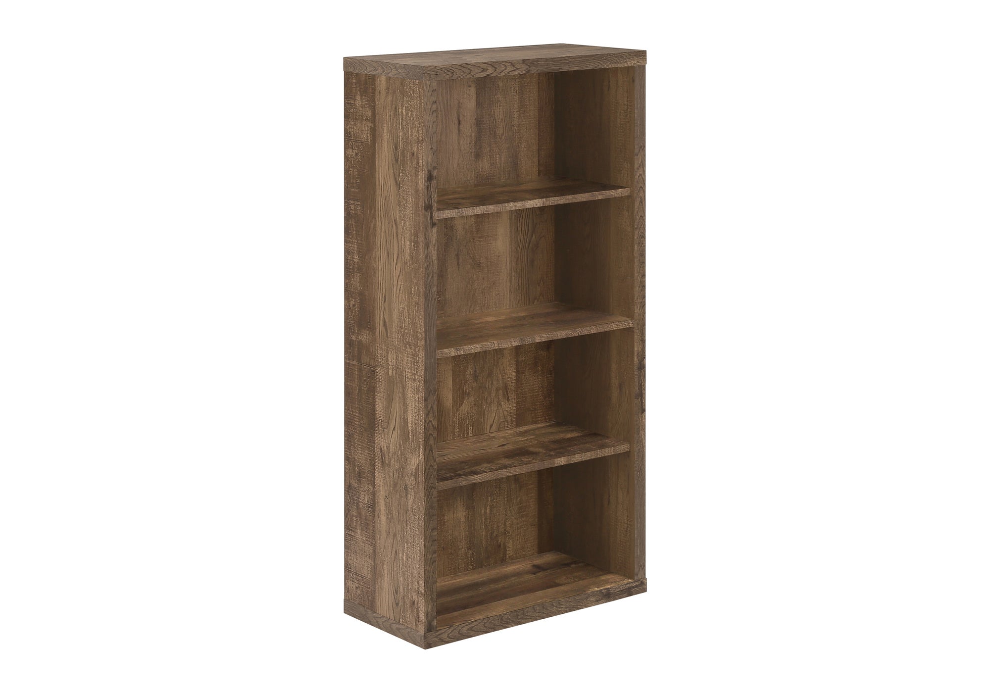 BOOKCASE - 48""H / BROWN RECLAIMED WOOD-LOOK/ ADJ. SHELVES