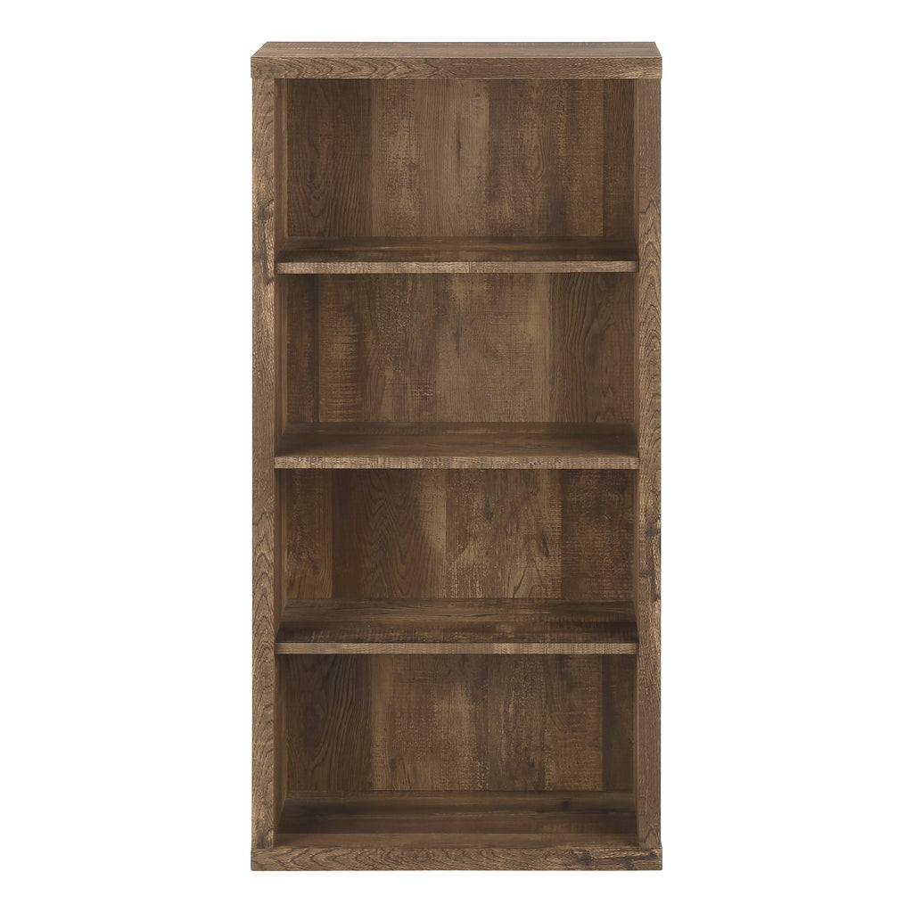 BOOKCASE - 48""H / BROWN RECLAIMED WOOD-LOOK/ ADJ. SHELVES