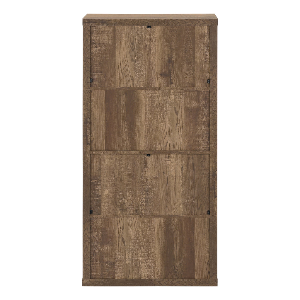 BOOKCASE - 48""H / BROWN RECLAIMED WOOD-LOOK/ ADJ. SHELVES