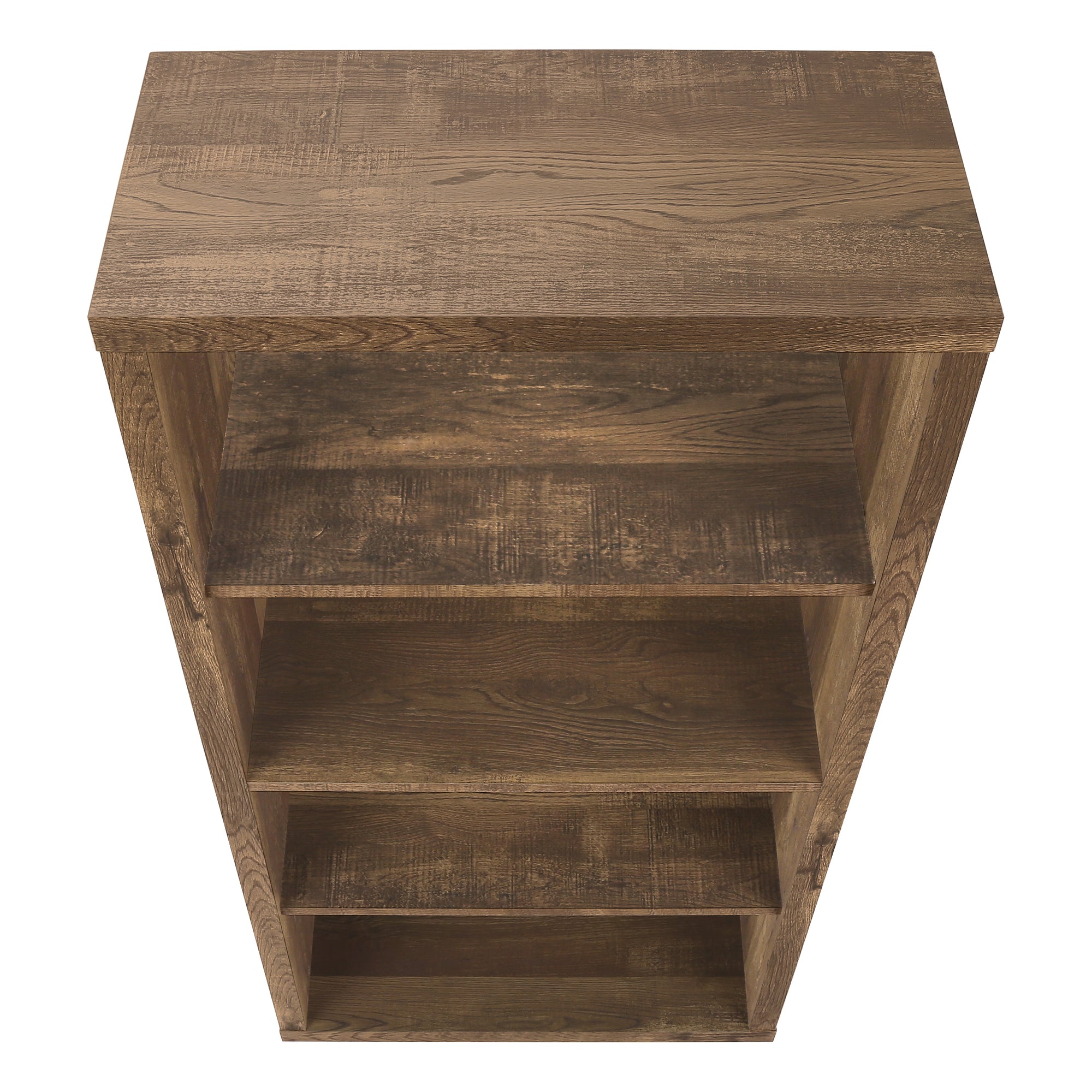 BOOKCASE - 48""H / BROWN RECLAIMED WOOD-LOOK/ ADJ. SHELVES