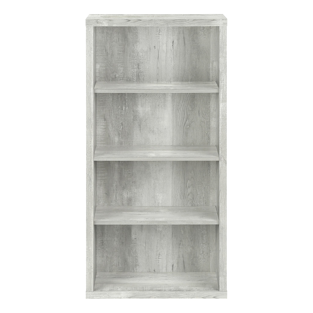 BOOKCASE - 48""H / GREY RECLAIMED WOOD-LOOK / ADJ. SHELVES