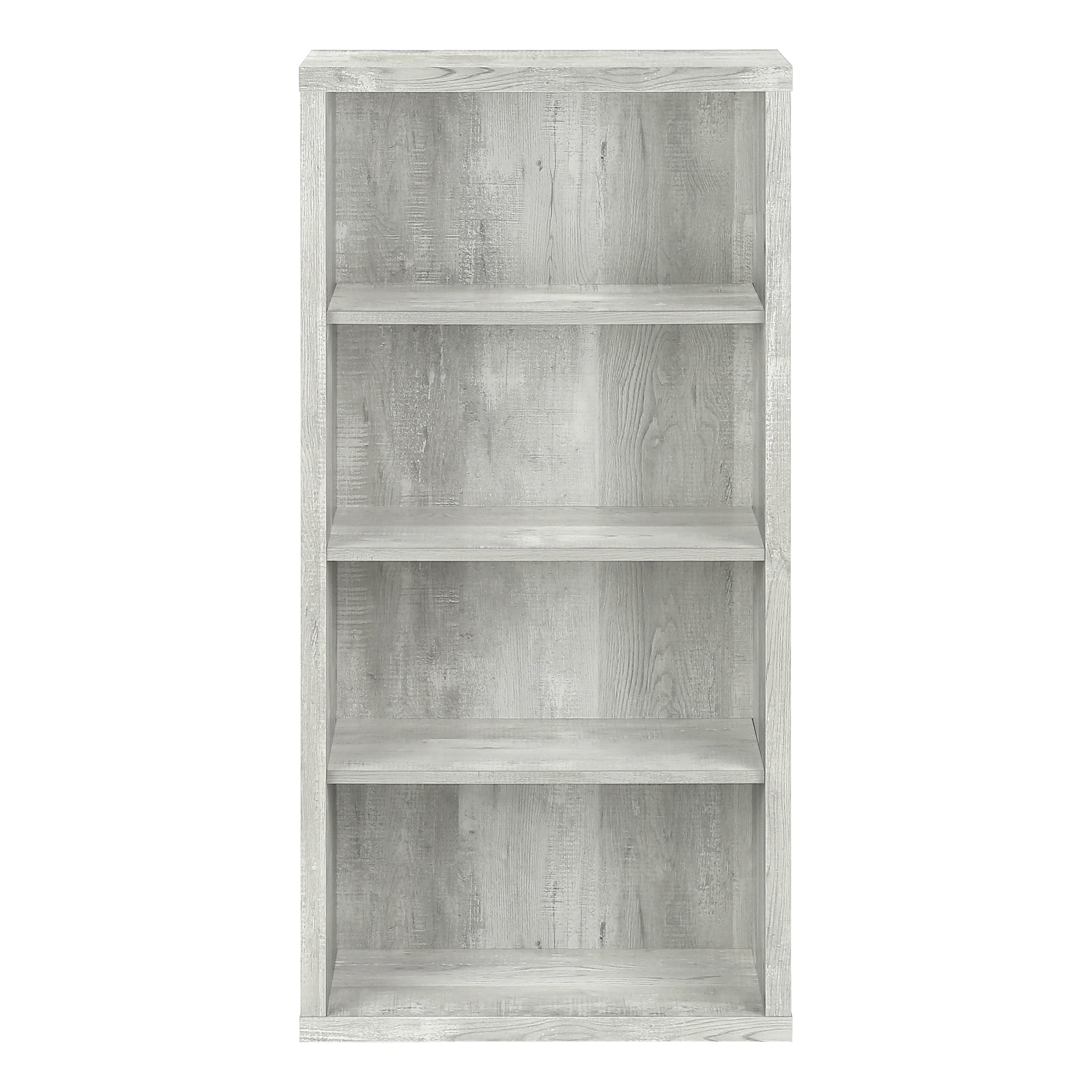 BOOKCASE - 48""H / GREY RECLAIMED WOOD-LOOK / ADJ. SHELVES